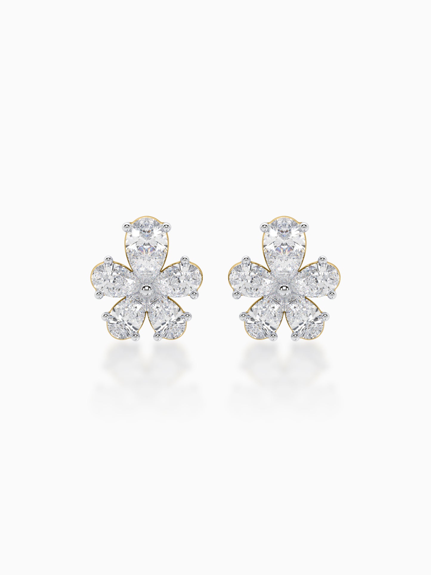 Floret Diamond Stud Earrings