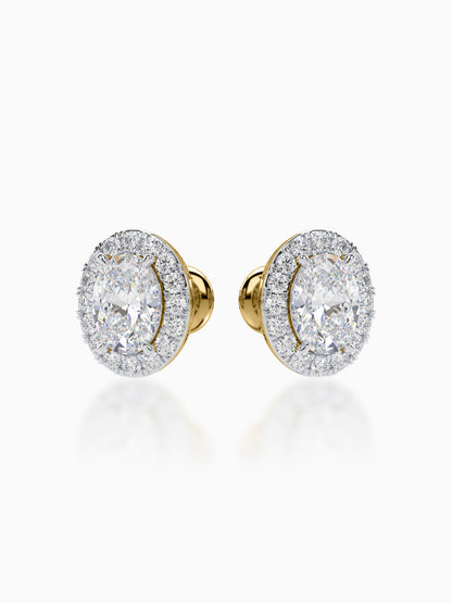 Bonita Diamond Halo Studs