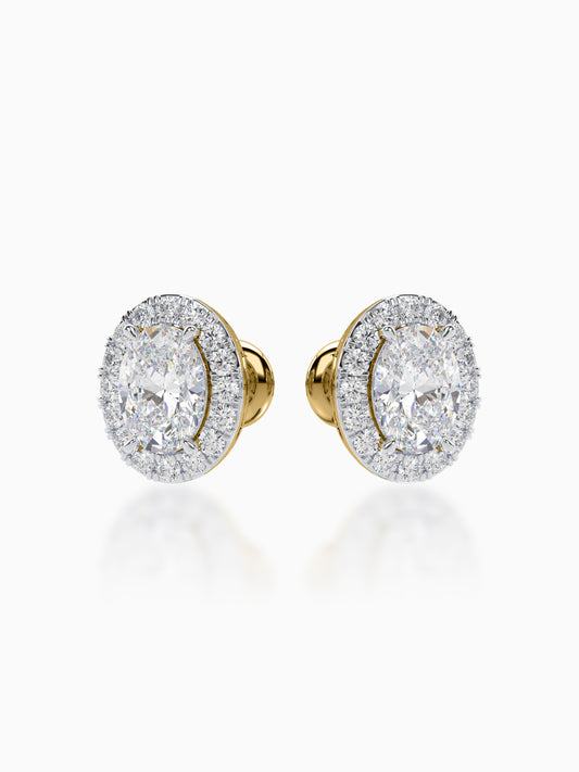 Bonita Diamond Halo Studs