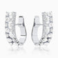 Icy Glaze Diamond J-Hoop Earrings