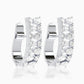 Icy Glaze Diamond J-Hoop Earrings