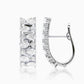 Icy Glaze Diamond J-Hoop Earrings