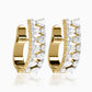 Icy Glaze Diamond J-Hoop Earrings