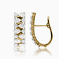 Icy Glaze Diamond J-Hoop Earrings