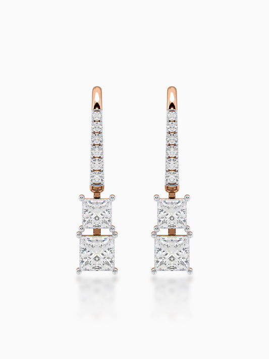 Estelle  Diamond Hook Earrings