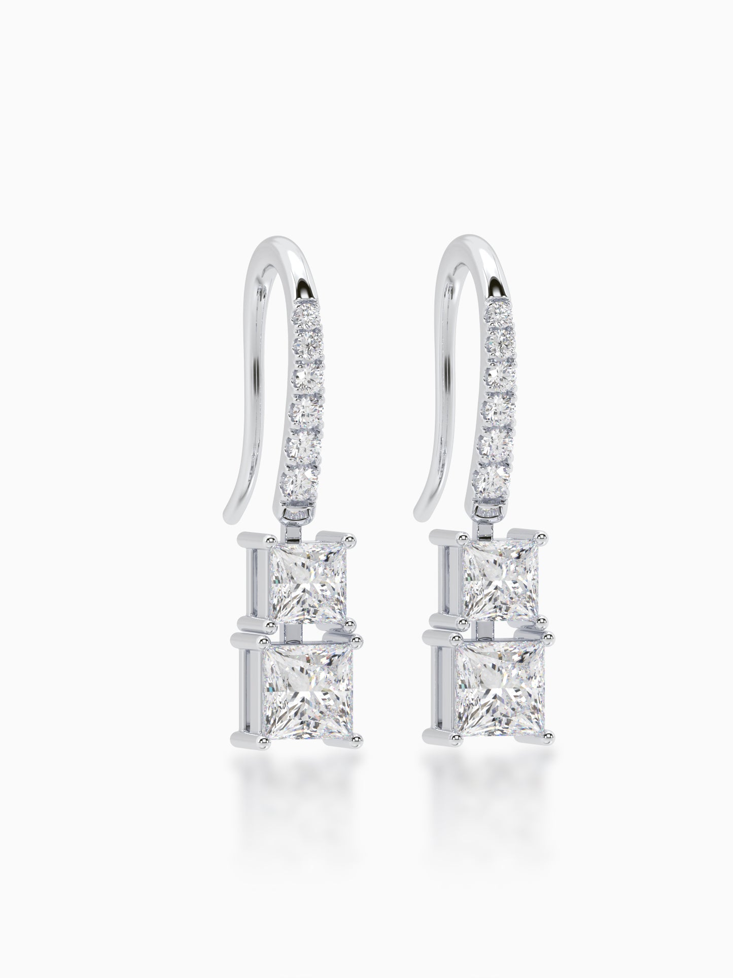 Estelle  Diamond Hook Earrings