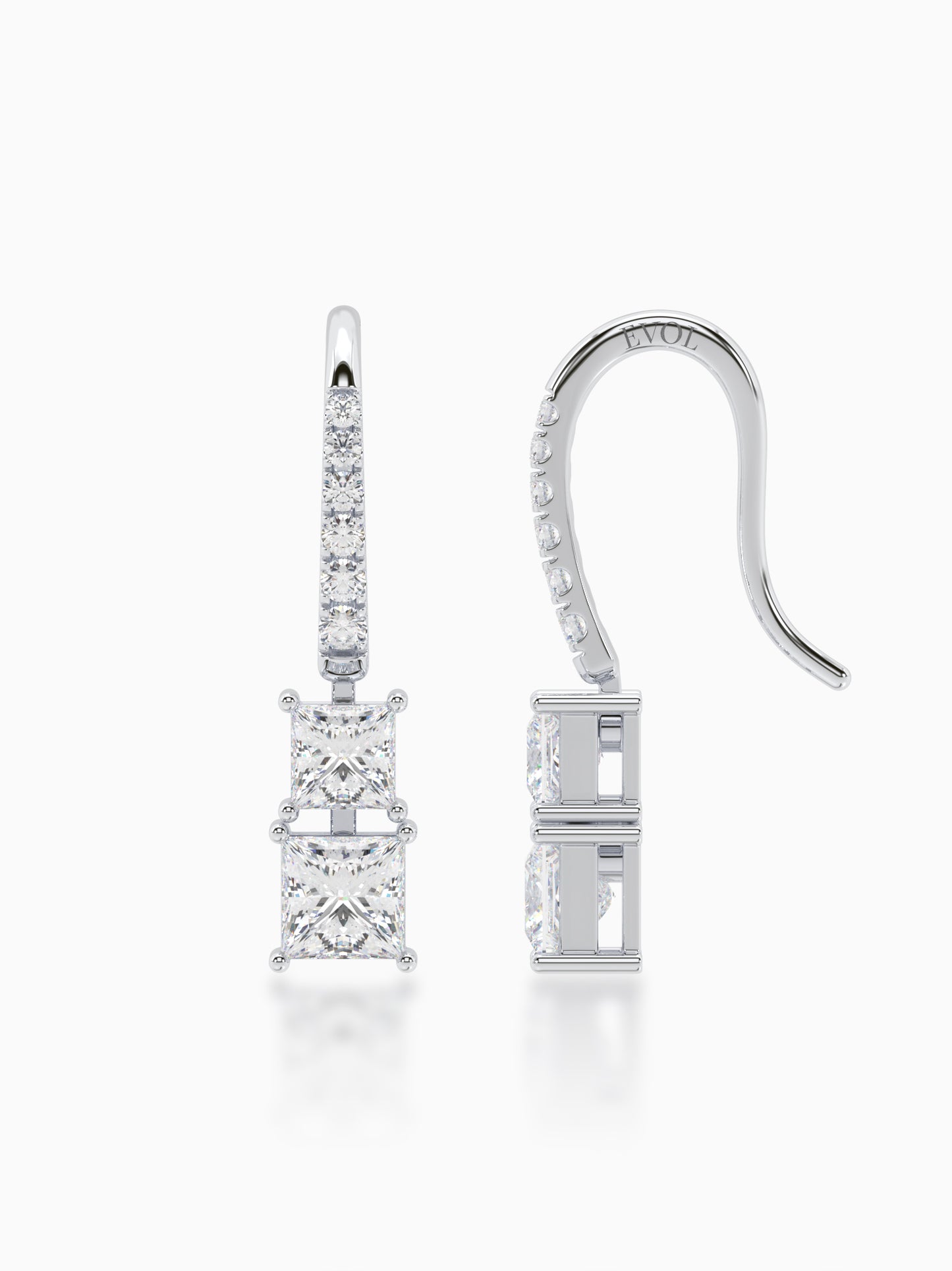 Estelle  Diamond Hook Earrings