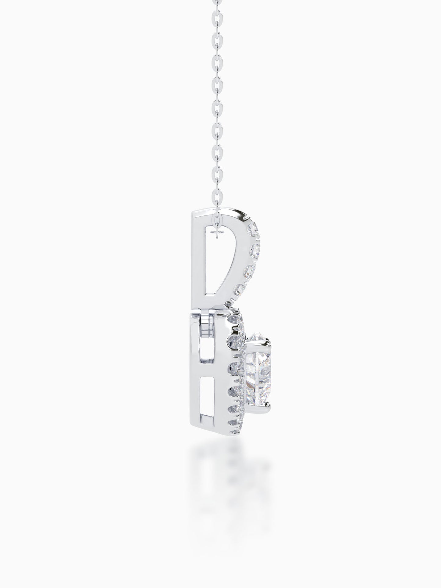 Marion Diamond Halo Pendant