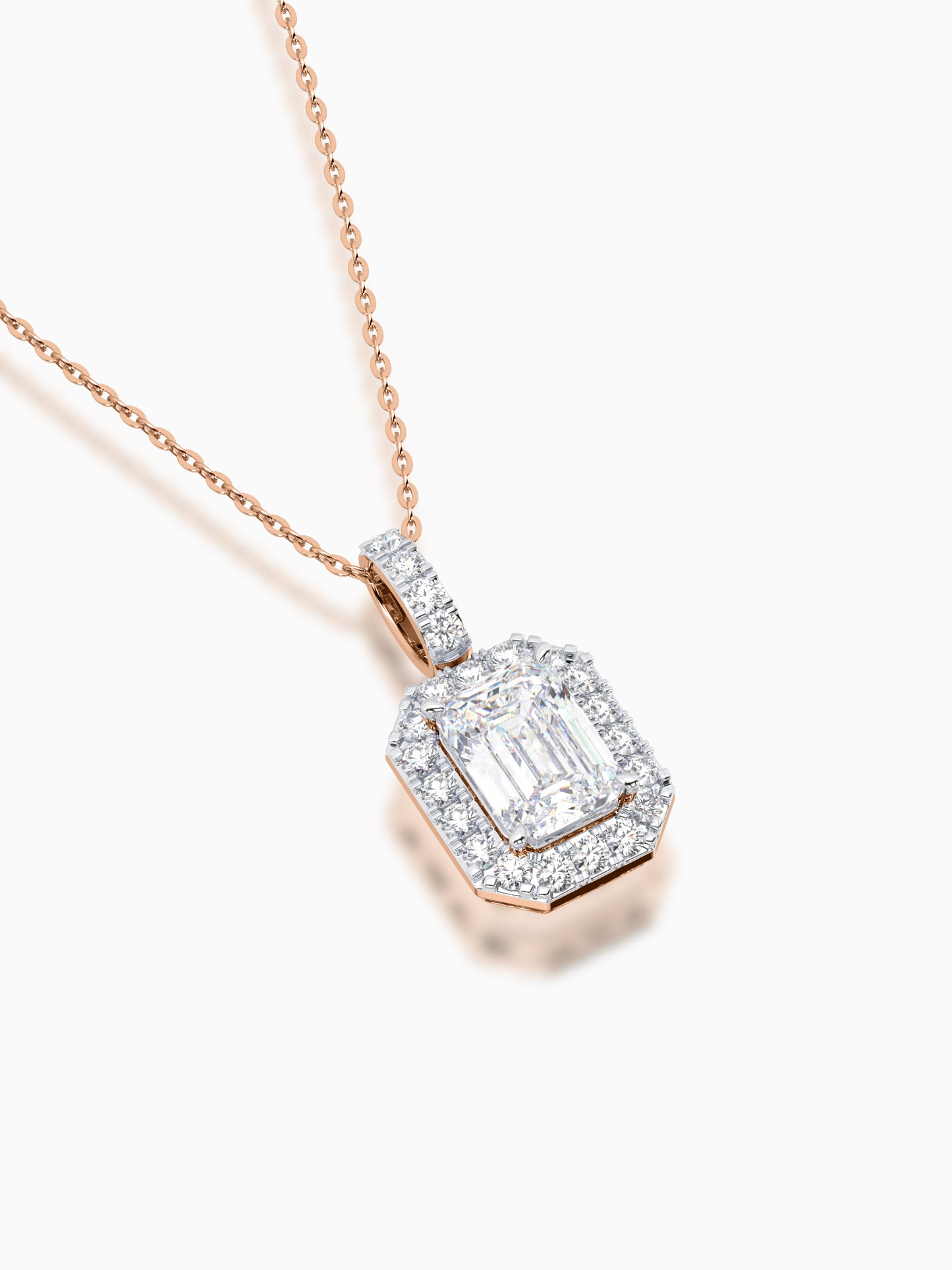 Helios Diamond Halo Pendant