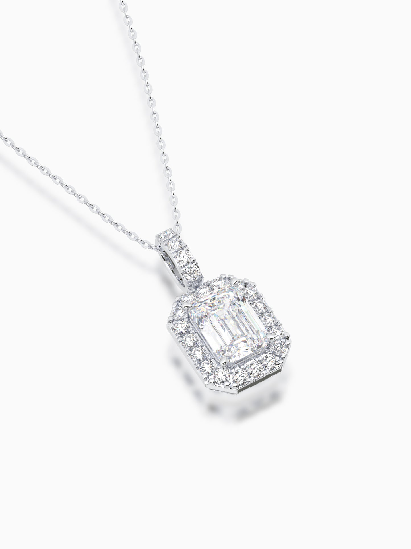 Helios Diamond Halo Pendant