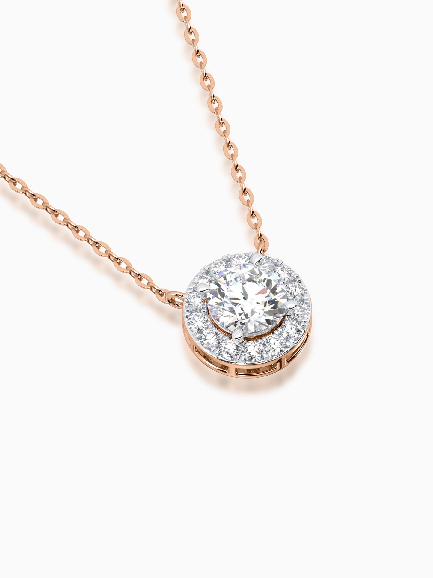 Luna Diamond Halo Pendant