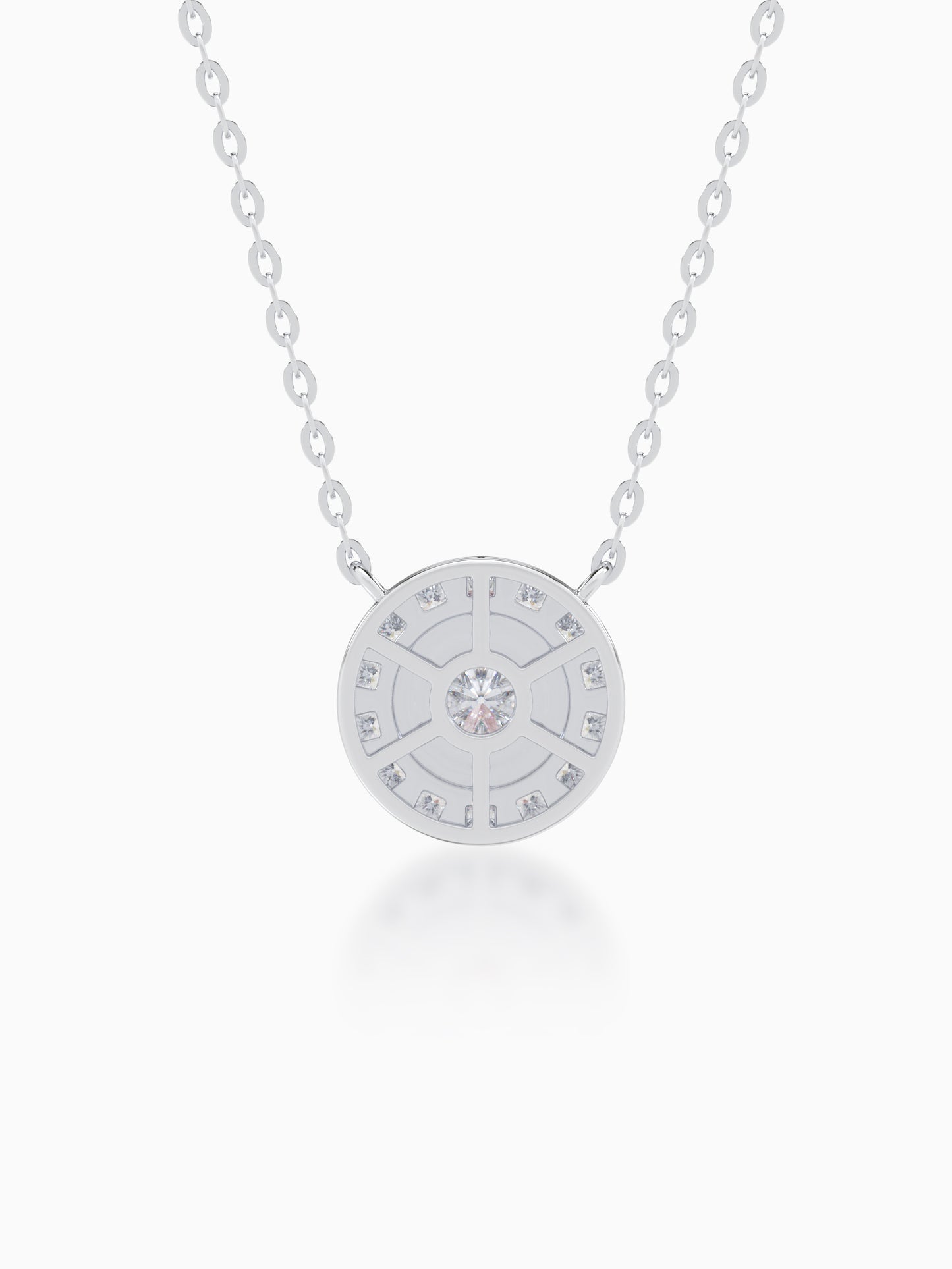 Luna Diamond Halo Pendant