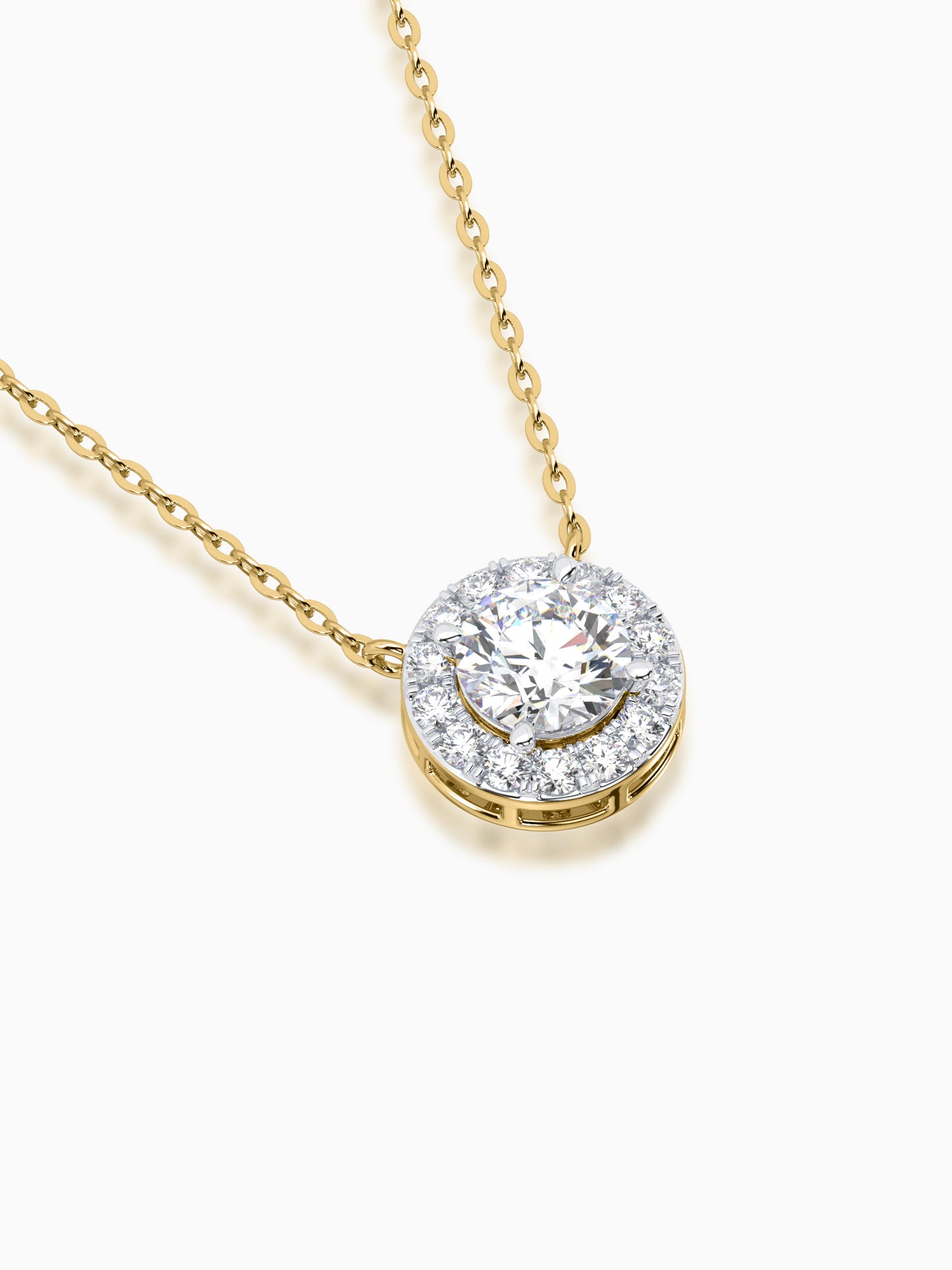 Luna Diamond Halo Pendant