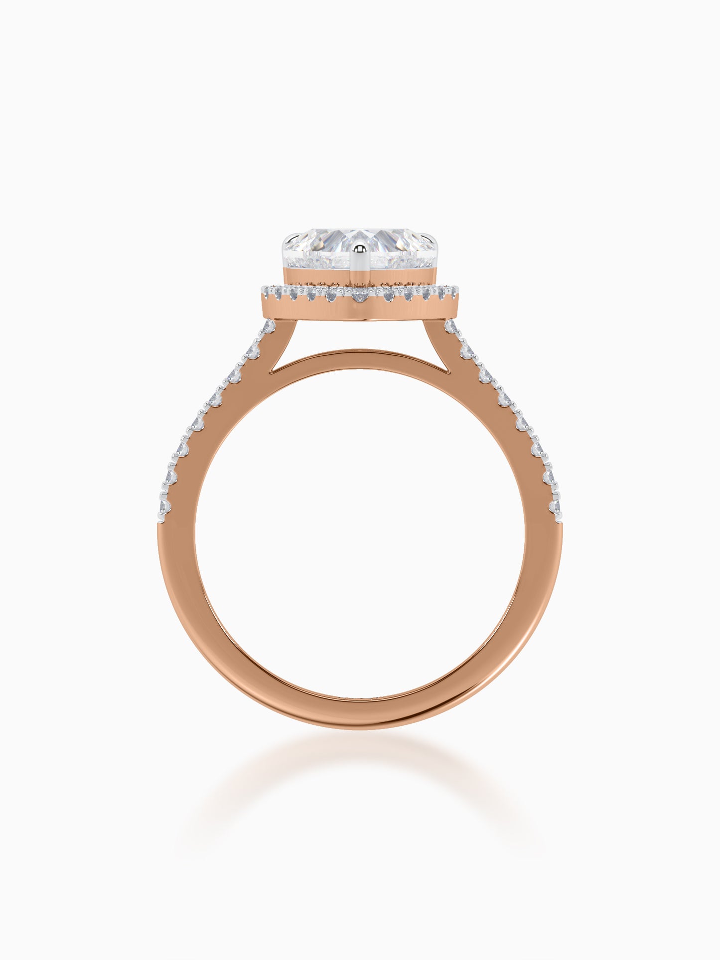 Sweet Heart Diamond Halo Ring