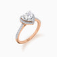 Sweet Heart Diamond Halo Ring