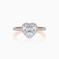 Sweet Heart Diamond Halo Ring