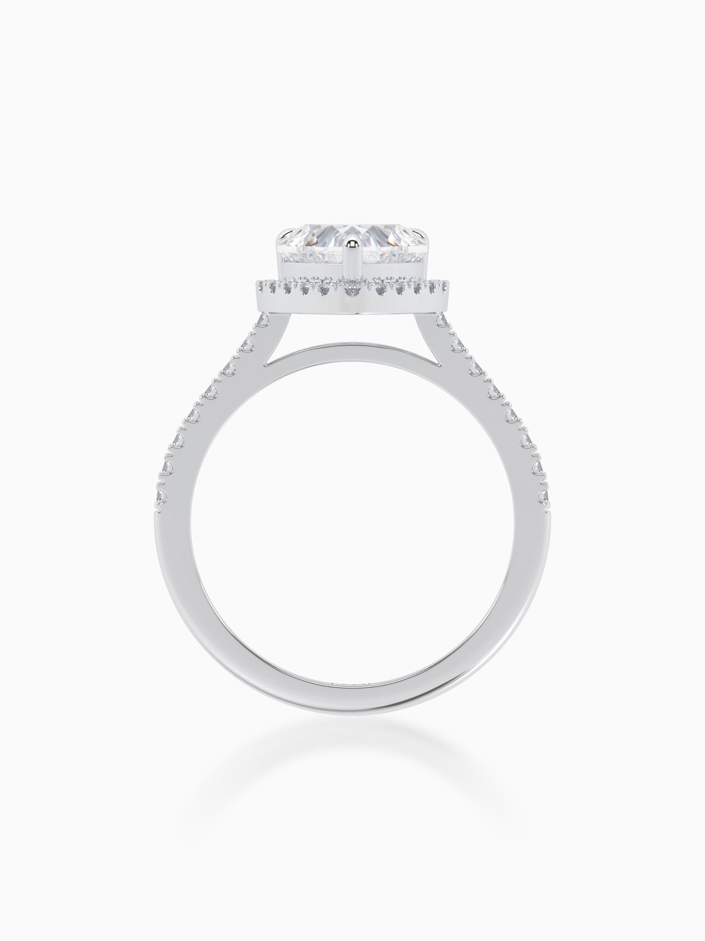 Sweet Heart Diamond Halo Ring