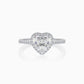 Sweet Heart Diamond Halo Ring