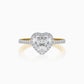 Sweet Heart Diamond Halo Ring