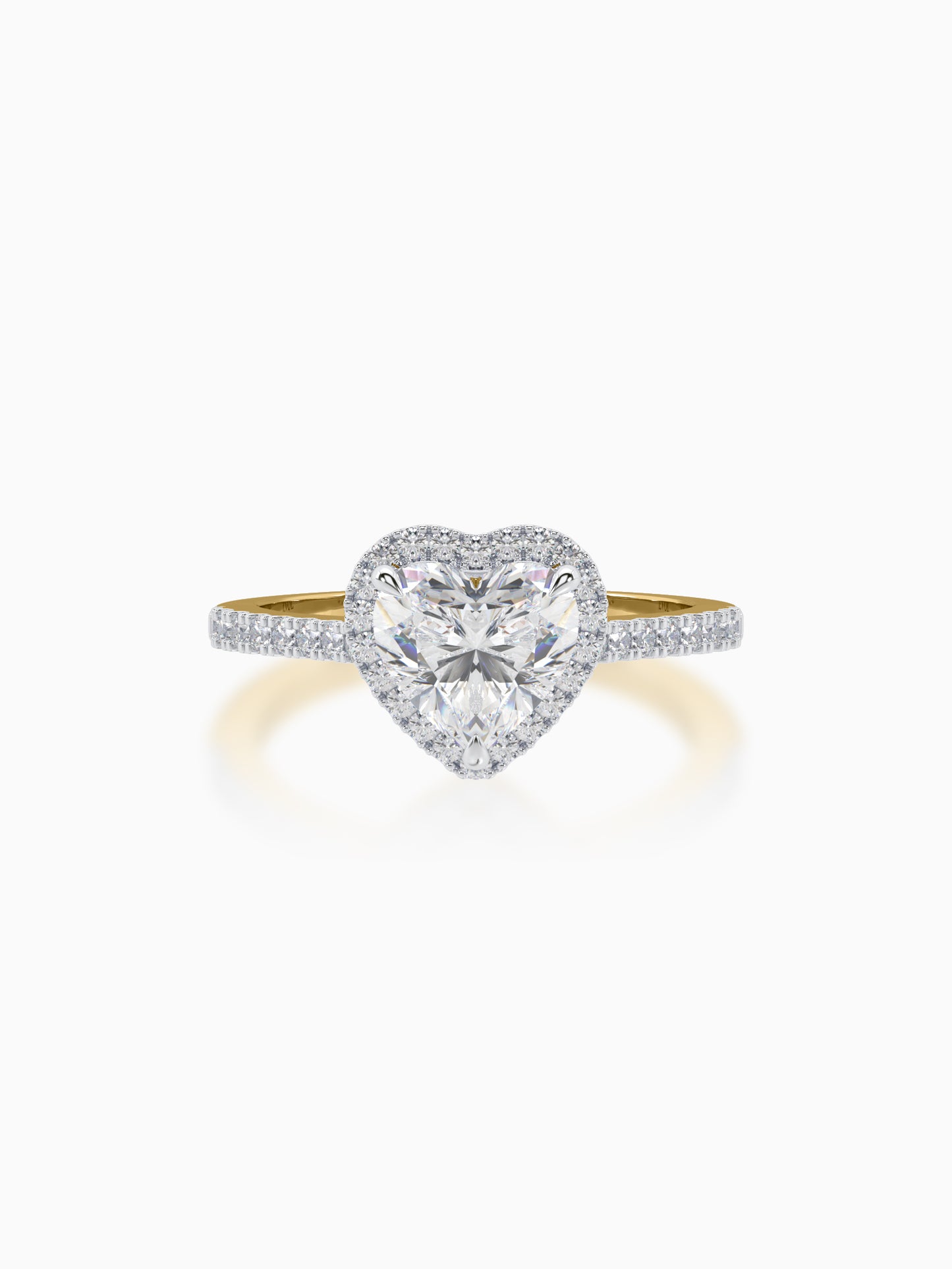 Sweet Heart Diamond Halo Ring