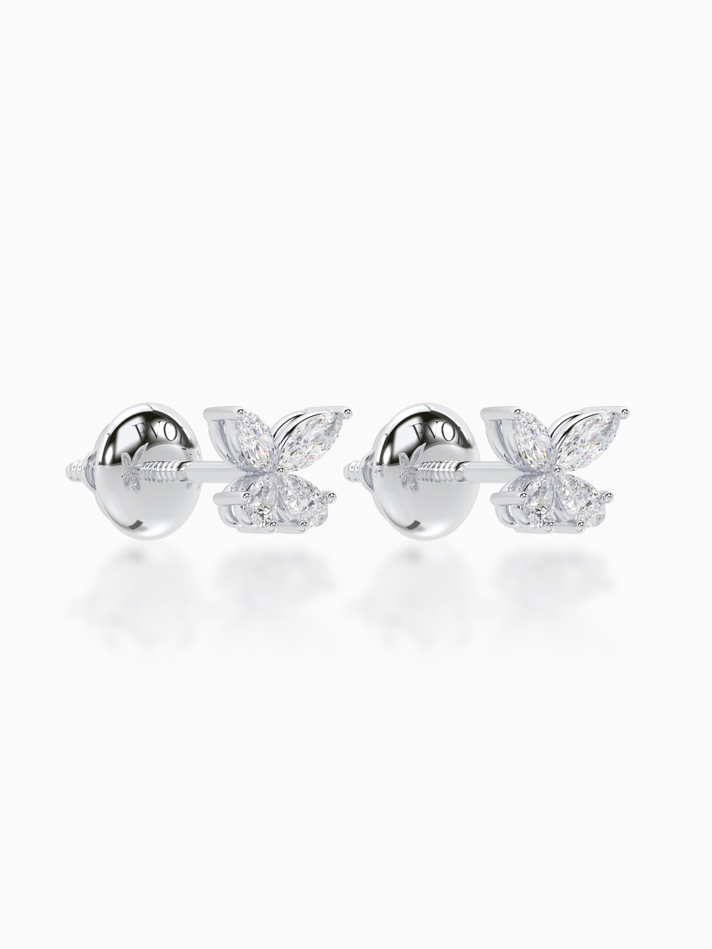 Butterfly Diamond Stud Earrings