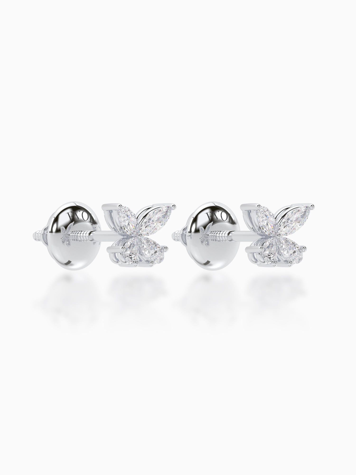 Butterfly Diamond Stud Earrings
