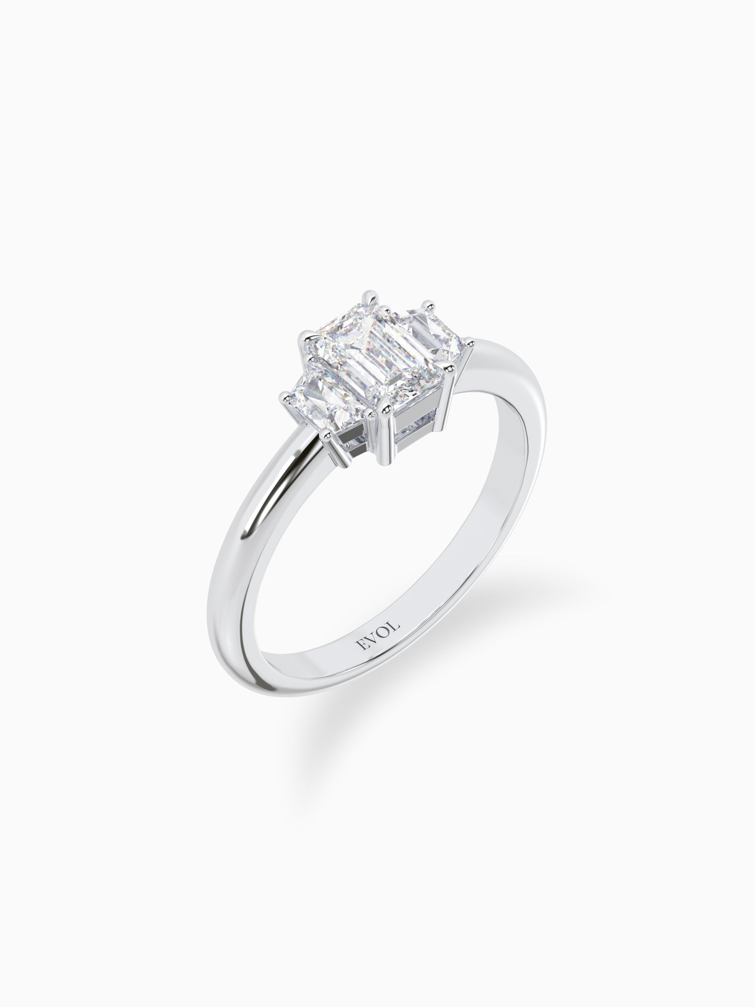 Empress Three Stone Diamond Ring