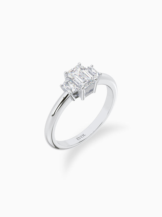 Empress Three Stone Diamond Ring