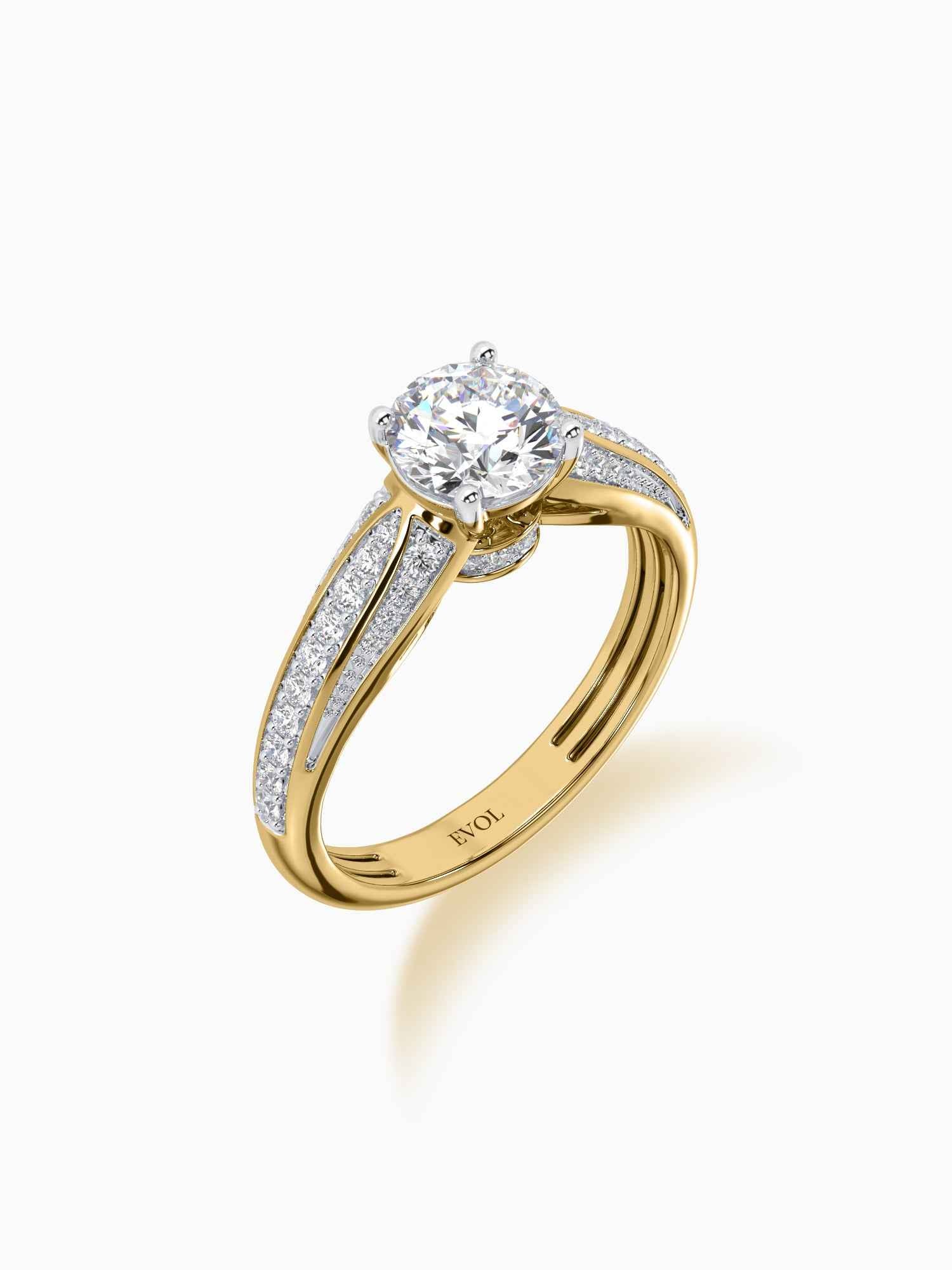 Eve Solitaire Diamond Engagement Ring for Women