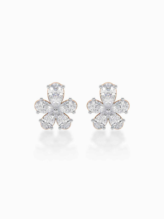 Floret Diamond Ear Studs