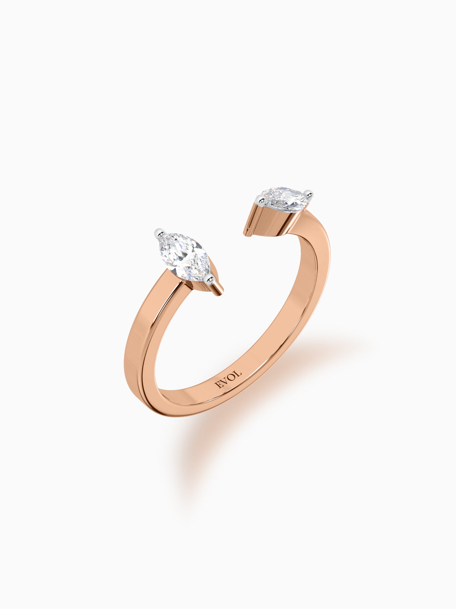 Marquise Cut Simple Diamond Ring
