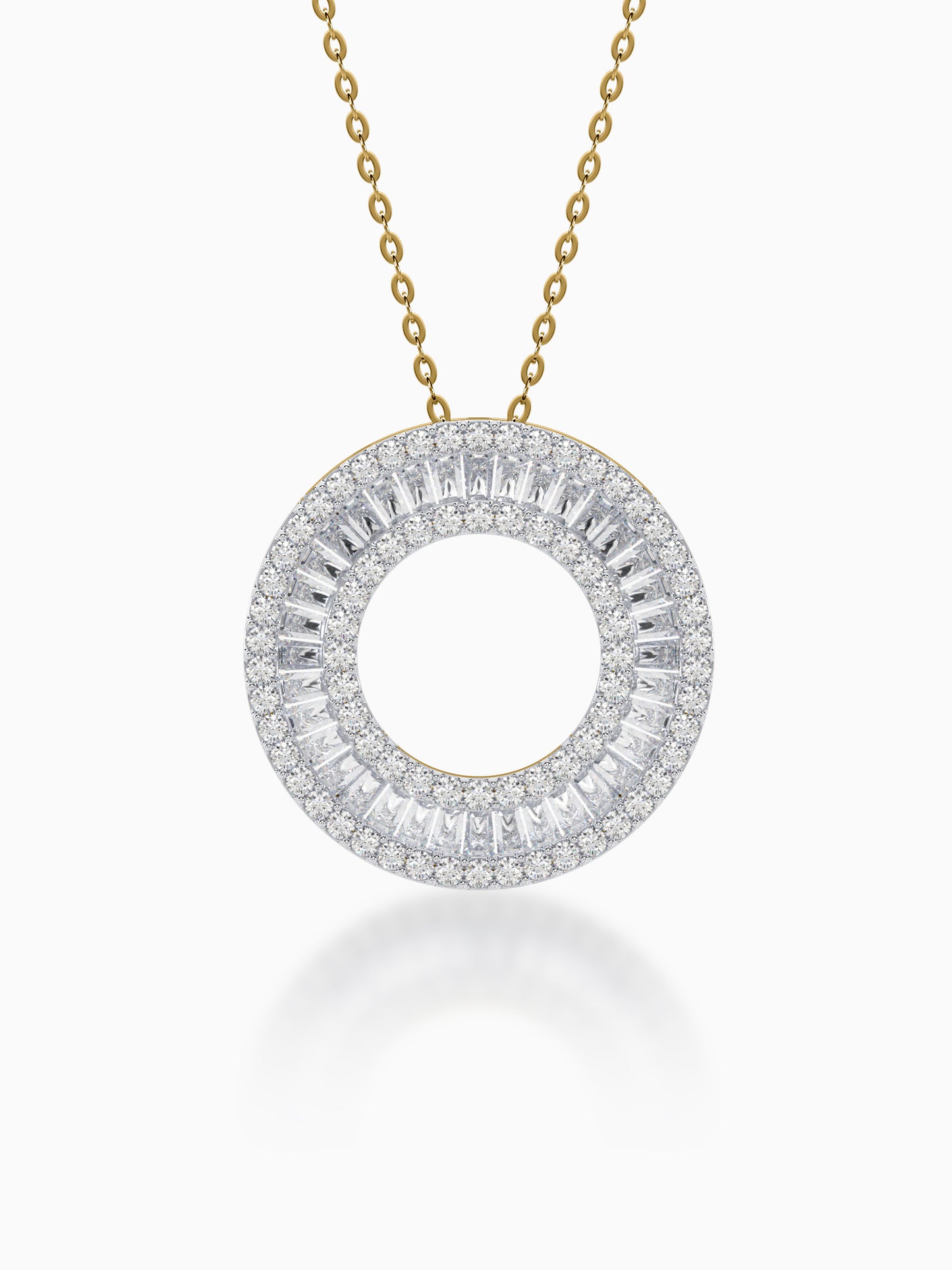 New Moon Diamond Pendant with Chain