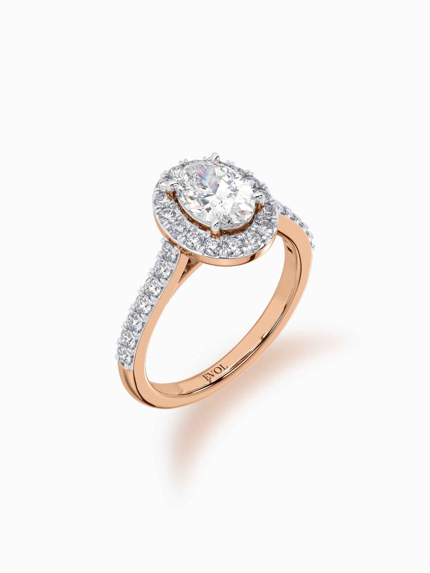 Oval Shape Solitaire Diamond Engagement Ring