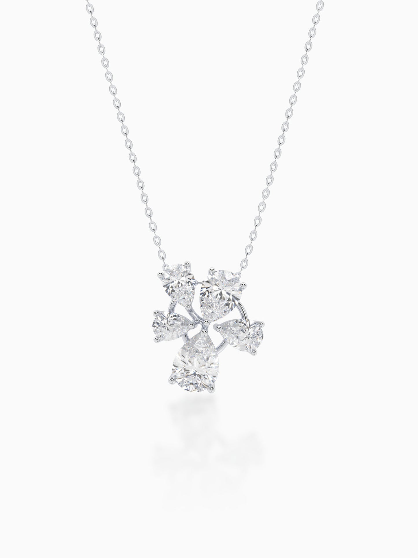 Pear Cut Diamond Chain Pendant