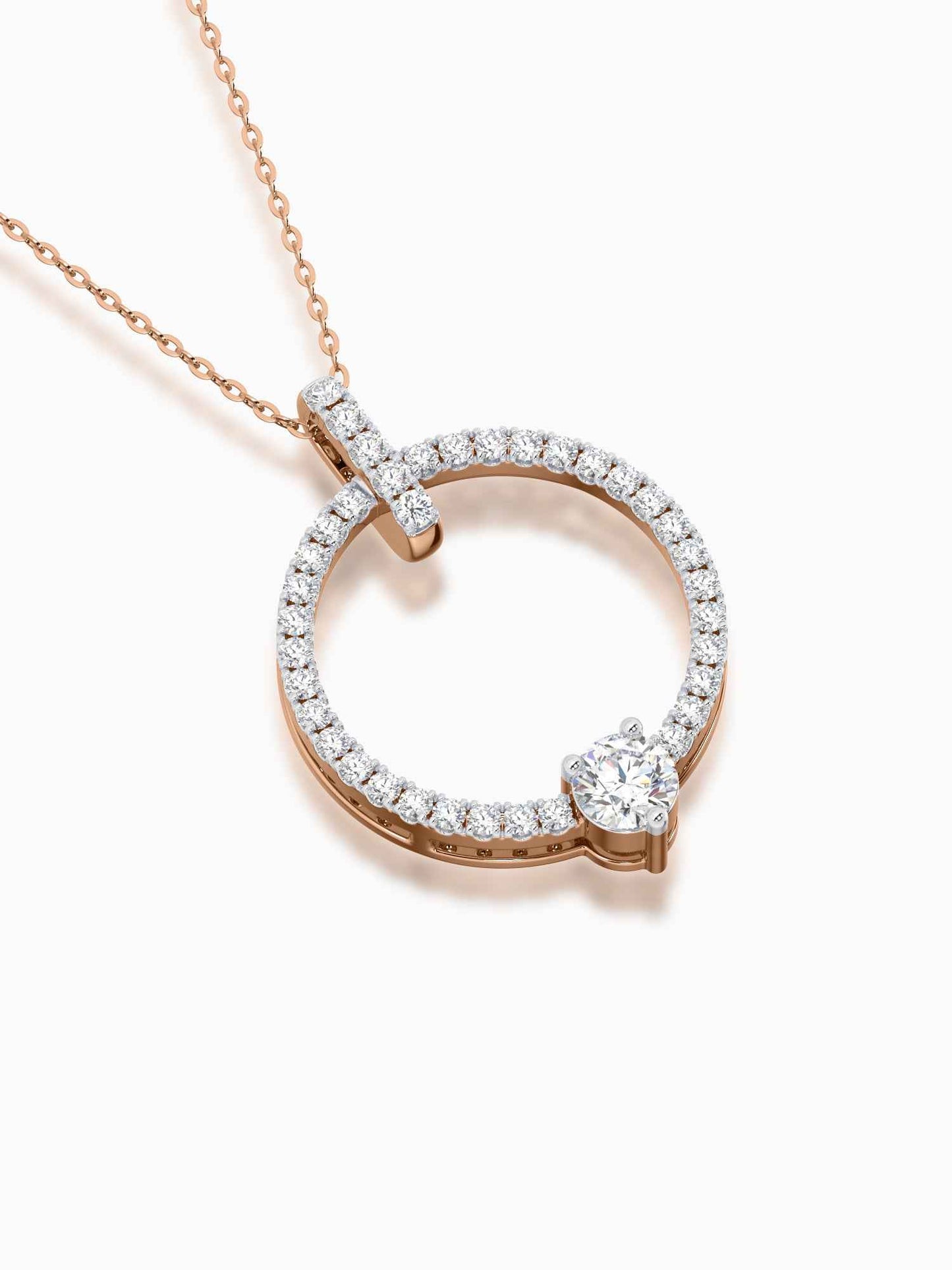 Round Cut Diamond Pendant