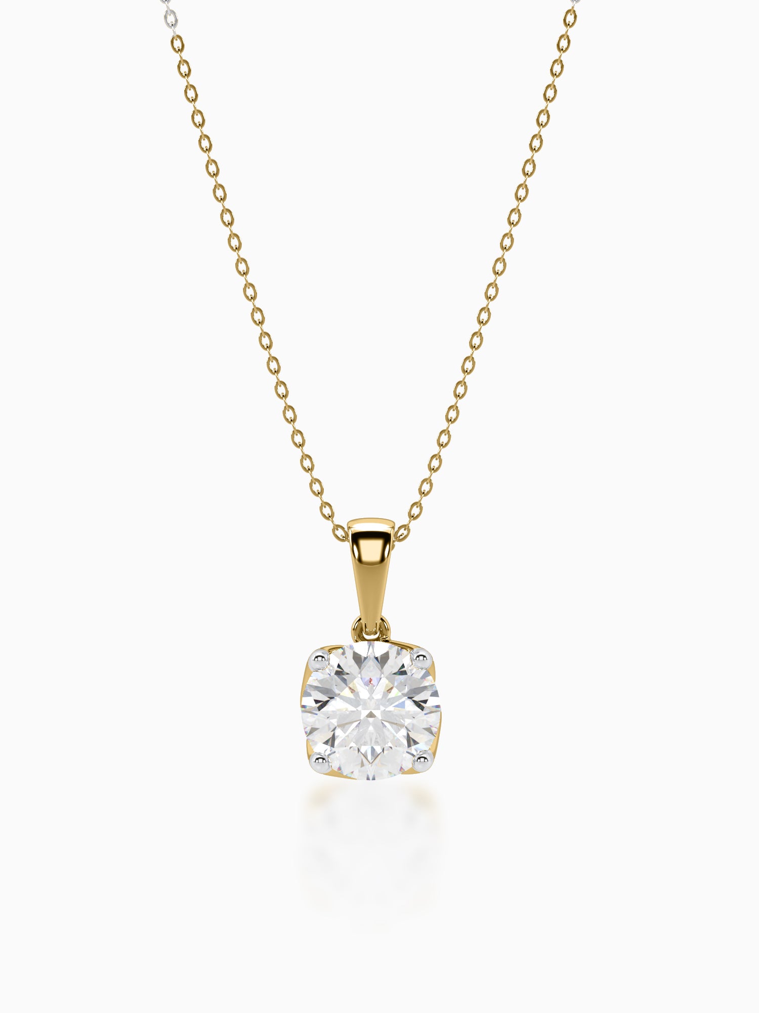 Single Stone Diamond Pendant for Women