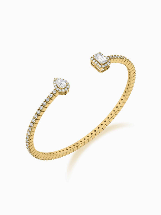 Solitaire Diamond Cuff Bracelet