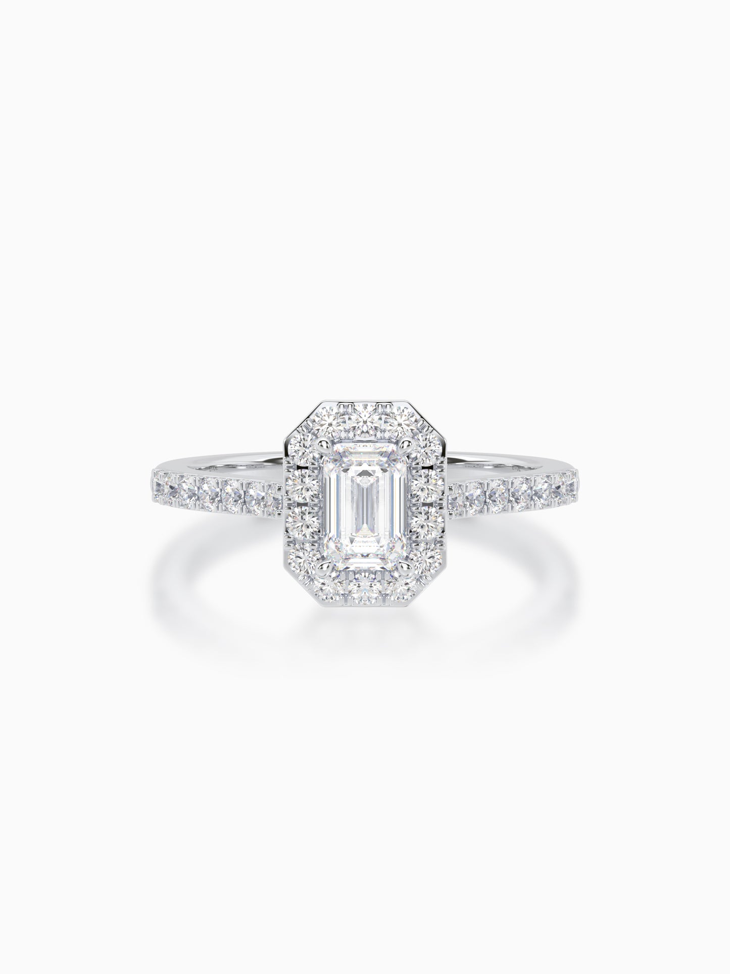Solitaire Diamond Halo Ring for Women