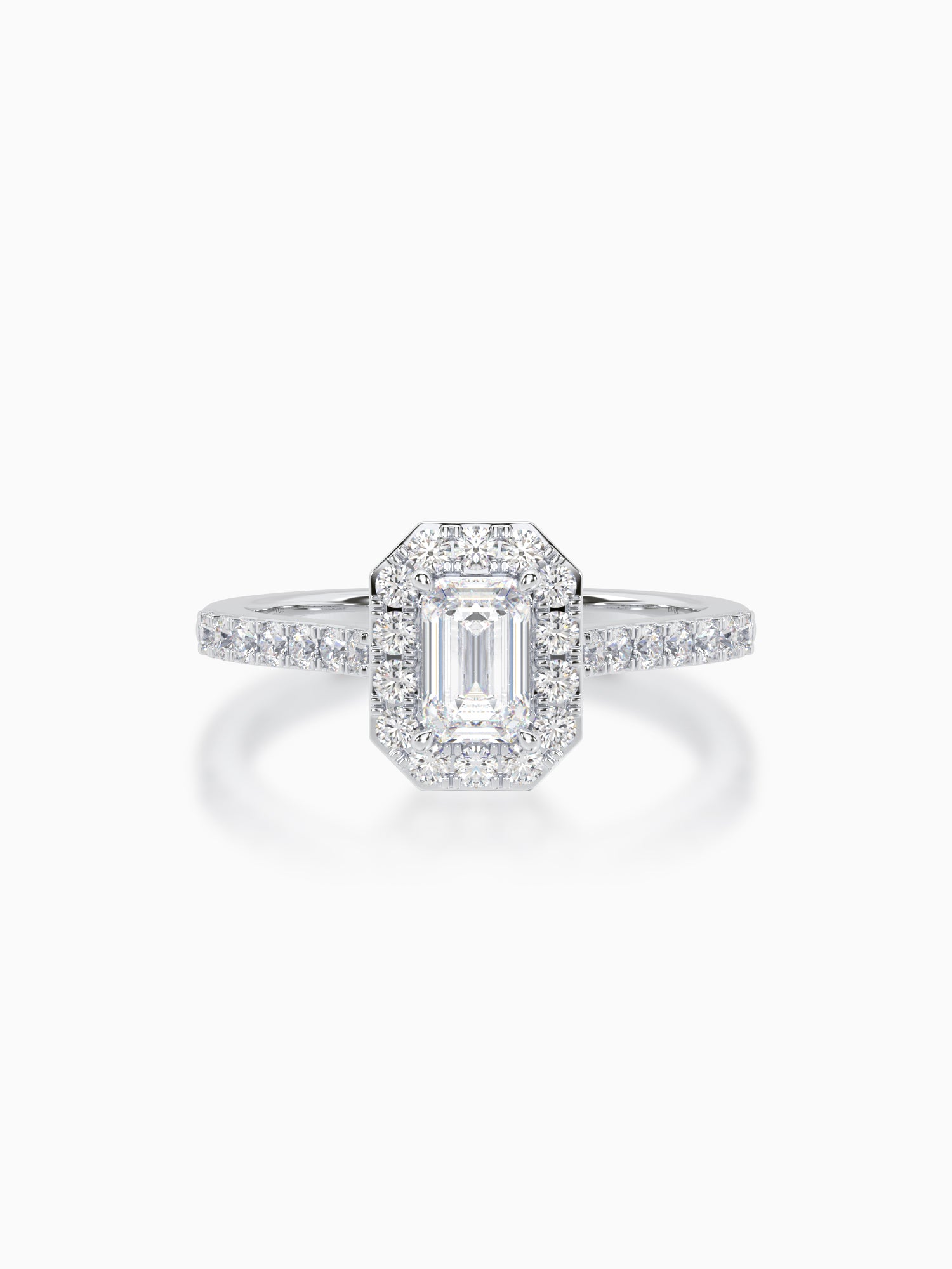 Solitaire Diamond Halo Ring for Women