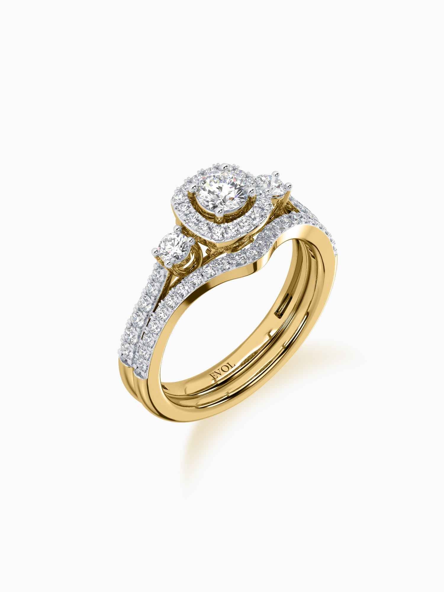 Stackable Diamond Engagement Ring